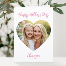 Happy Mother's Day Mama Foto Niedlich Heart Pink