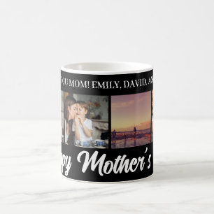 Happy Mother's Day Mama White Foto Grid Kaffee Tas Kaffeetasse