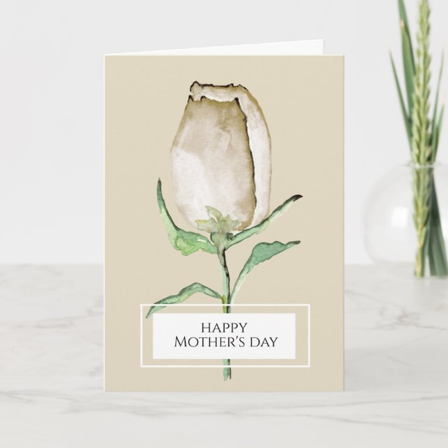 Happy Mothers Day Modern, elegant, Rose, Karte (Vorderseite)