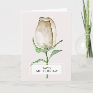Happy Mothers Day Modern, elegant, Rose, Karte