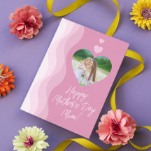 Happy Mother's Day MUM Modern Pink Heart Foto