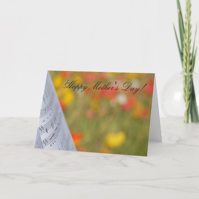 Happy Mother's Day Music Card Karte (Vorderseite)