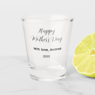 Happy mothers day name date year with love simple schnapsglas