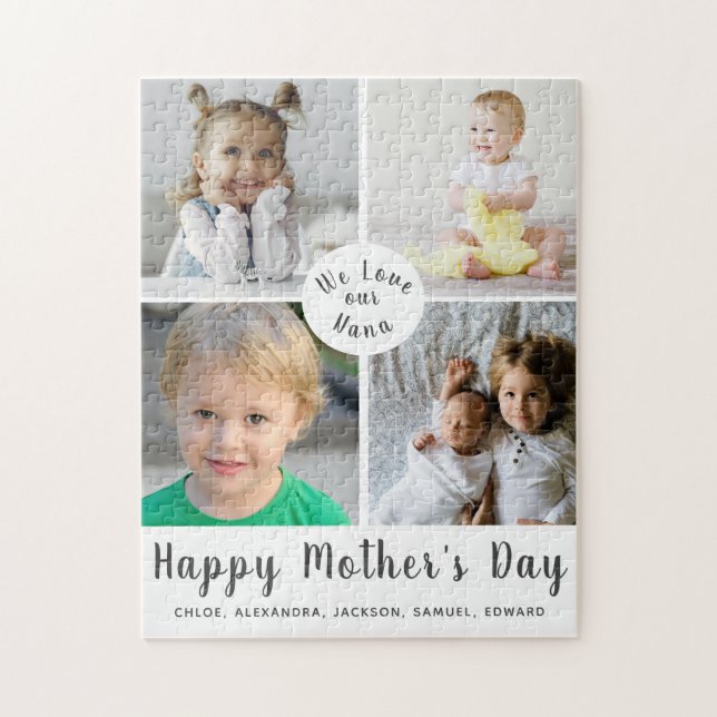 Happy Mother's Day Nana Foto Collage Jigsaw Puzzle (Vertikal)