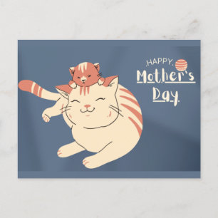 Happy Mother's Day Niedlich Cat and Kitten Postkarte