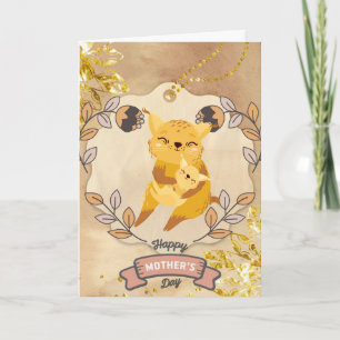 Happy Mother's Day Niedlich Fun Cat and Kitten Karte