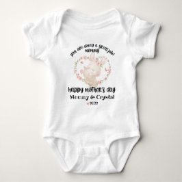Happy Mother's Day Outfit mit Niedlichen Bunnies Baby Strampler