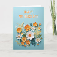 Happy Mothers Day Paper Yellow Blume Design