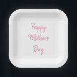 Happy Mother's Day Party 2024 Pink Simple Modern Pappteller<br><div class="desc">Mit eleganten und schlichten rosa Vorlagen gestaltet,  ist dies der perfekte Ort für die Feierlichkeiten der Mutter!</div>
