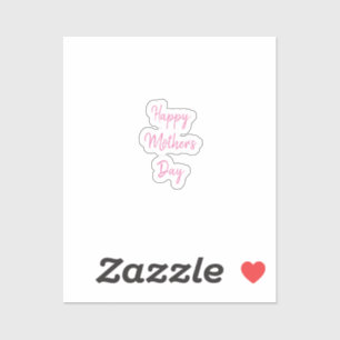 Happy Mother's Day Party Pink Simple Modern 2024 Aufkleber