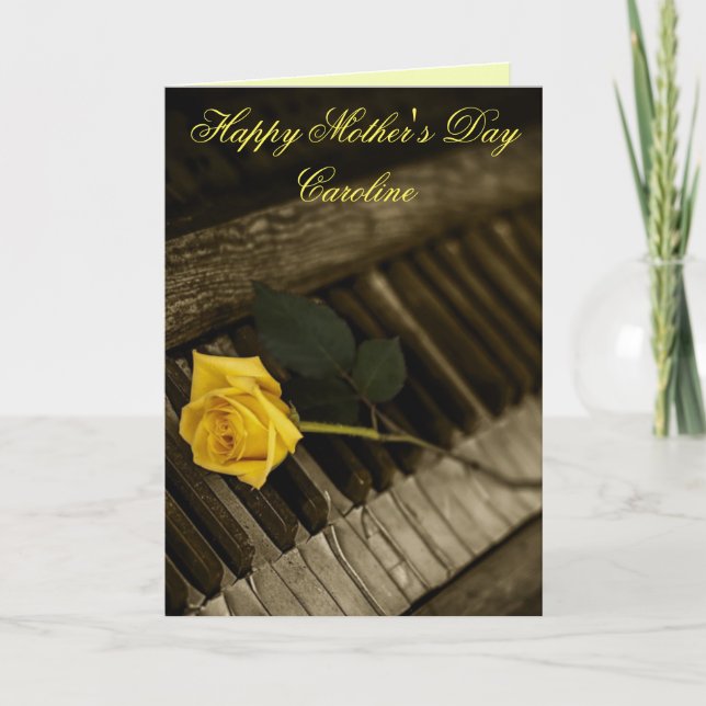 Happy Mother's Day Piano Karte (Vorderseite)