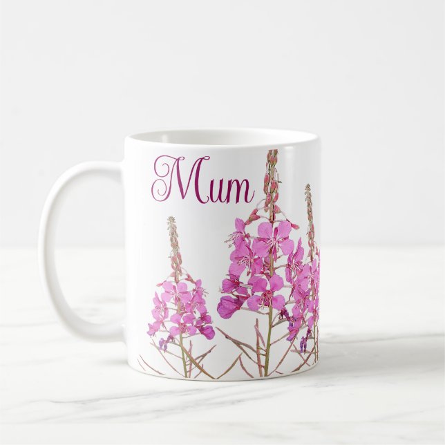 Happy Mother's Day pink blühende boho Tasse für Ma (Links)