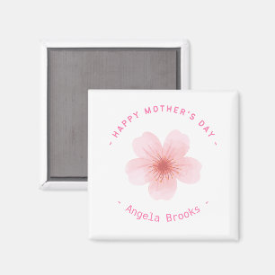 Happy Mother's day pink Blume weiß Magnet