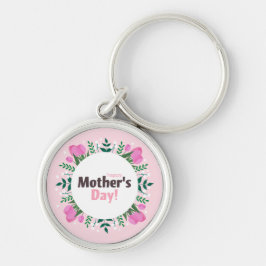 Happy Mother's Day Pink Tulips Schlüsselanhänger