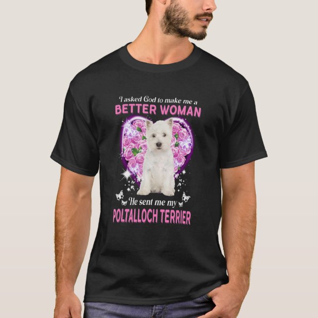 Happy Mother's Day Poltalloch Terrier Dog Mama T-Shirt (Vorderseite)