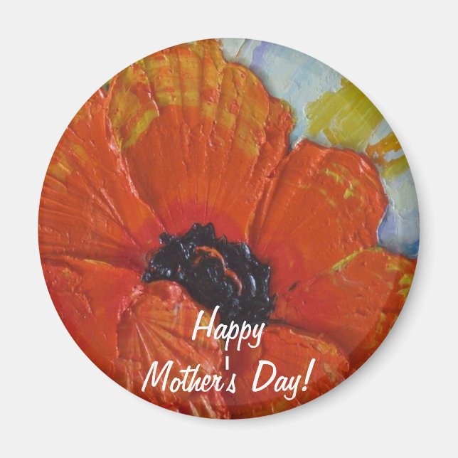 Happy Mother's Day Poppy Magnet (Vorne)
