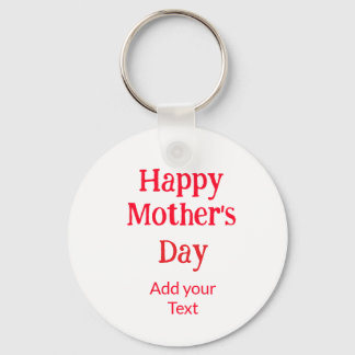Happy mother's day red add text simple minimal mom schlüsselanhänger
