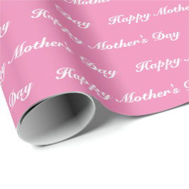 Happy Mother's Day rosa weißen Skriptmuster chic Geschenkpapier