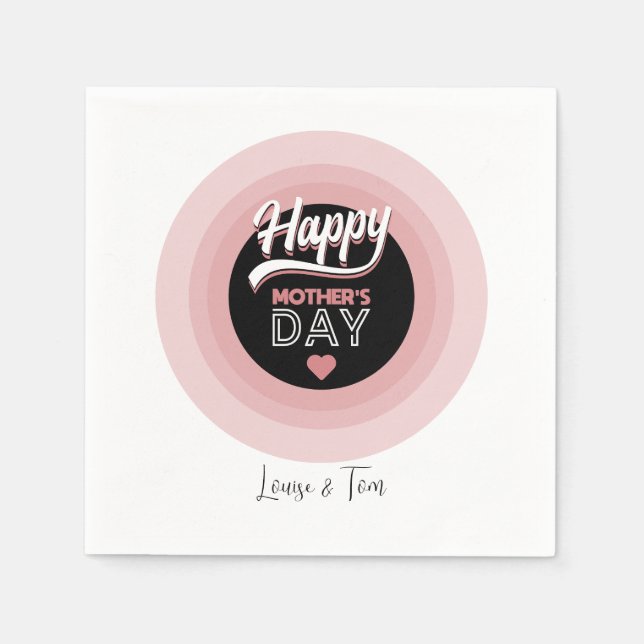 Happy Mother's Day Serviette (Vorderseite)