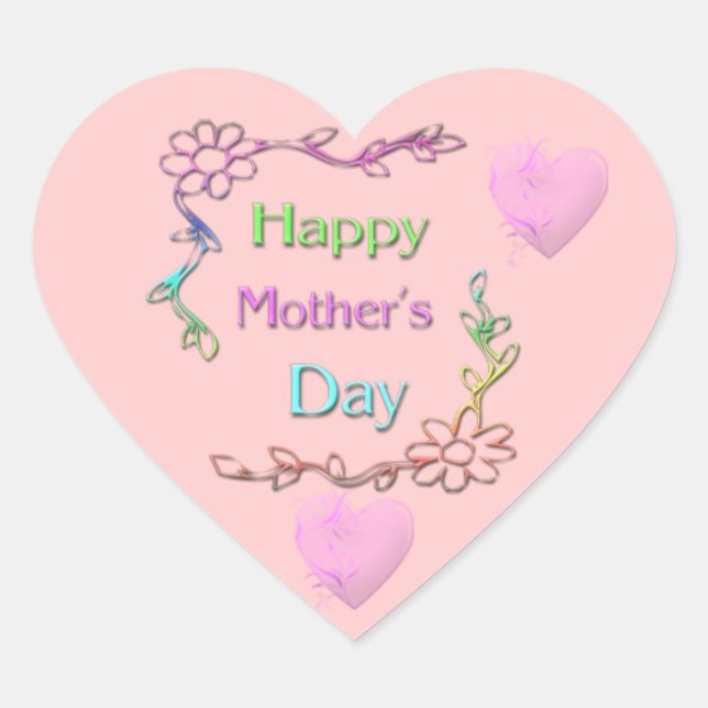 Happy Mother's Day Sticker (Vorderseite)