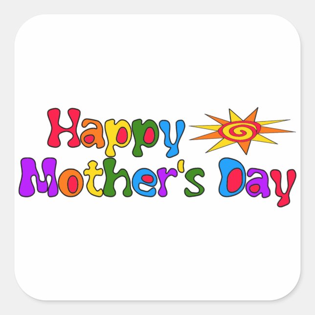 Happy Mother's Day Sticker (Vorderseite)