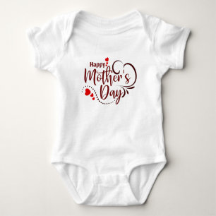 Happy Mother's Day Stylish Text Design-23121 Baby Strampler