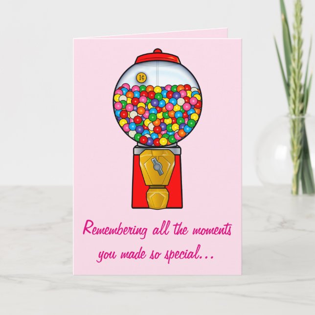 Happy Mother's Day Sweet Erinnerungen Gum Ball Karte (Vorderseite)