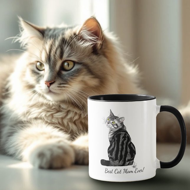 Happy Mother's Day Tabby Cat Tasse (Von Creator hochgeladen)