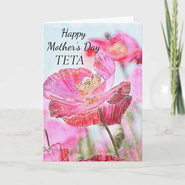 Happy Mother's Day Teta Feiertagskarte (Vorderseite)