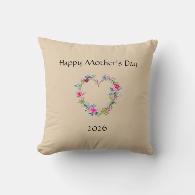 Happy Mother's day Throw Pillow Kissen (Vorderseite)