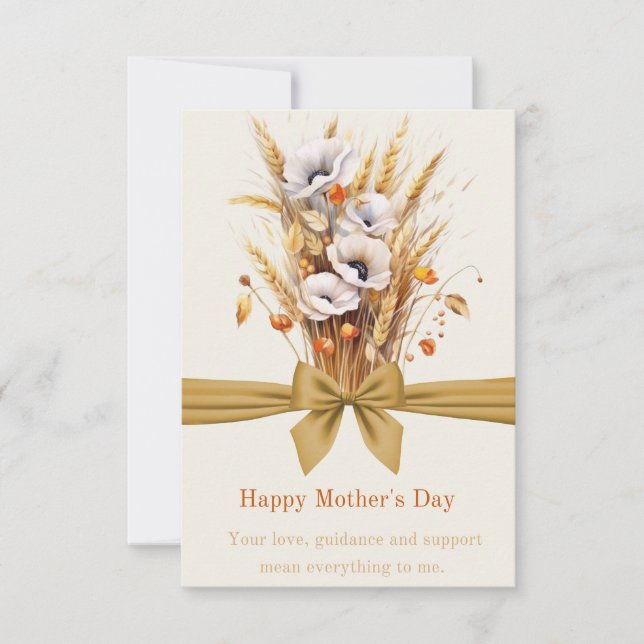 Happy Mother's Day Ukrainischer Stil Dankeskarte (Vorderseite)