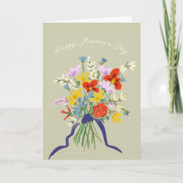 Happy Mother's Day Watercolor Floral Bouquet Karte