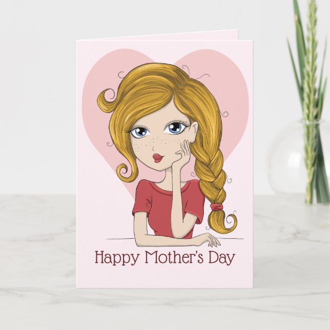 Happy Mother's Day Whimsical Art Karte (Vorderseite)