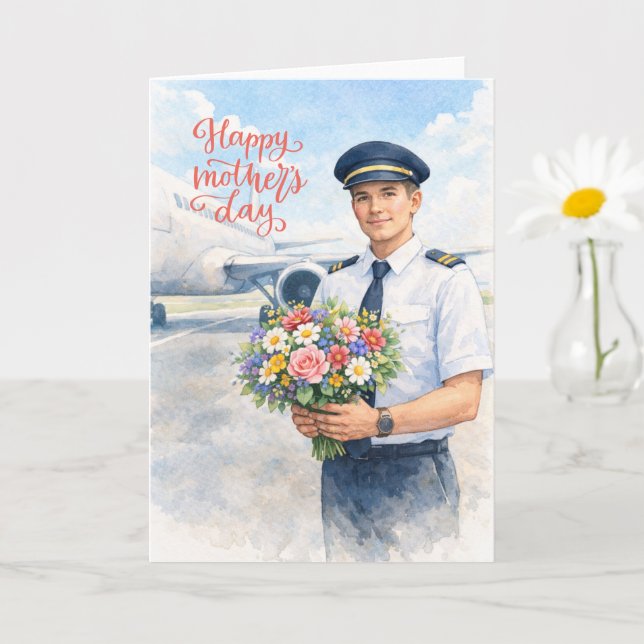 Happy Mother's Day with flowers from Pilot Karte (Kleine Pflanze)