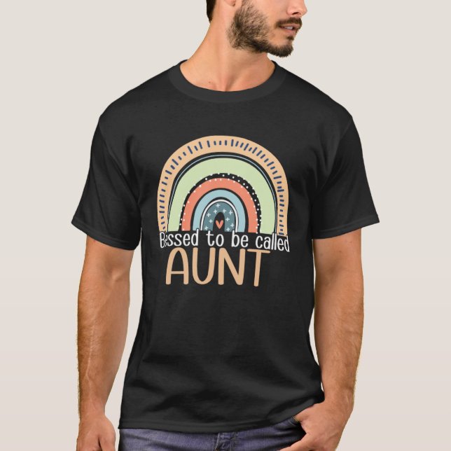 Happy Mothers Day Women Blessed To Be Called Aunt  T-Shirt (Vorderseite)