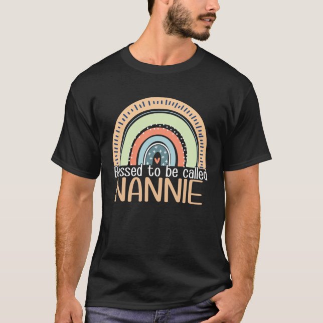 Happy Mothers Day Women Blessed To Be Called Nanni T-Shirt (Vorderseite)