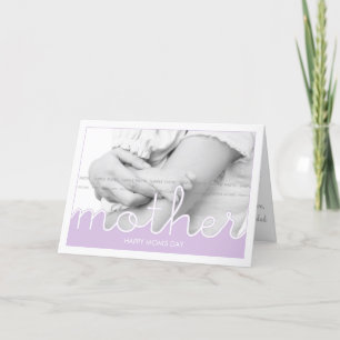Happy Mother's Day wünscht Foto Mamas Day Lavender Karte
