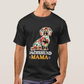 Happy Mother's Day Würstchen Hund Vintage Dackel M T-Shirt