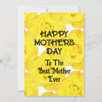 Happy Mother's Day Yellow Floral Custom Text