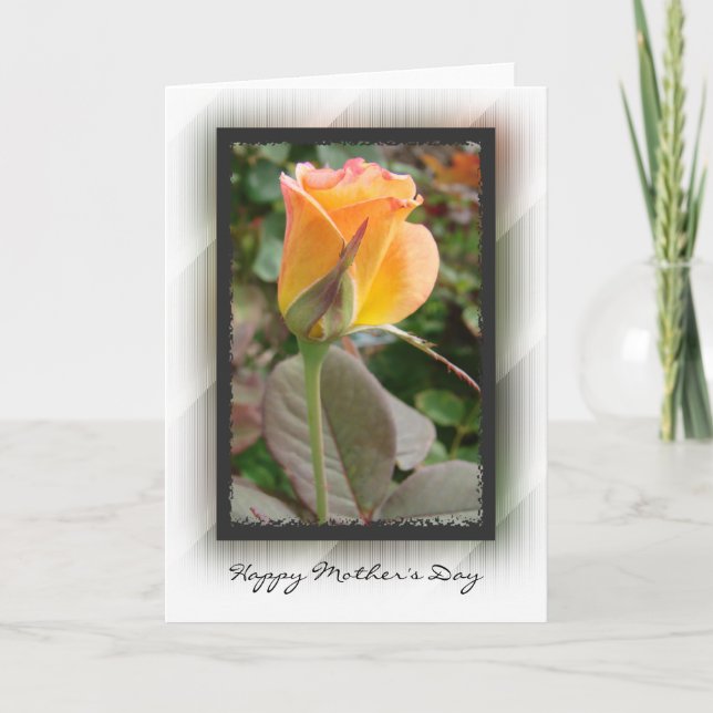 Happy Mother's Day Yellow Rose Card Karte (Vorderseite)
