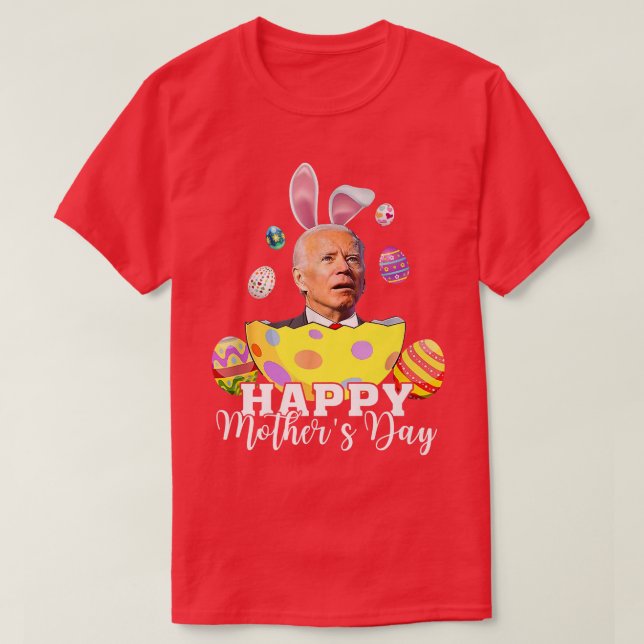 Happy Mother's Funny Joe Biden Osterferien Vint T-Shirt (Design vorne)