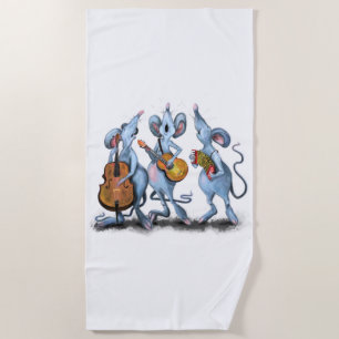 Happy Mouses Music Band Beach Handtuchspass Strandtuch