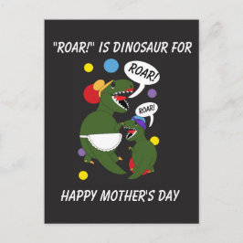 Happy Mthers Day Dinosaur Son Mama Personalisieren Postkarte