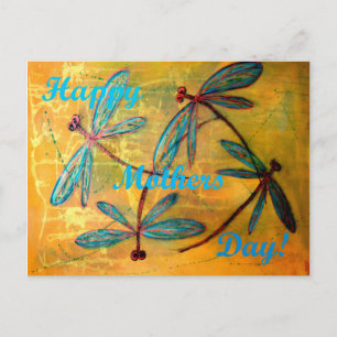 Happy Mthers Day Dragonfly Haze Postkarte