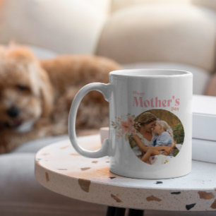 Happy Mthers Day Floral Custom Foto & Text Kaffeetasse