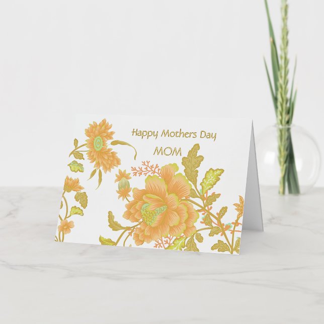 Happy Mthers Day Florals Personalisiert Foil (Vorderseite)