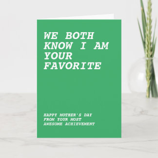 Happy Mthers Day from your Phantastisch Child Karte