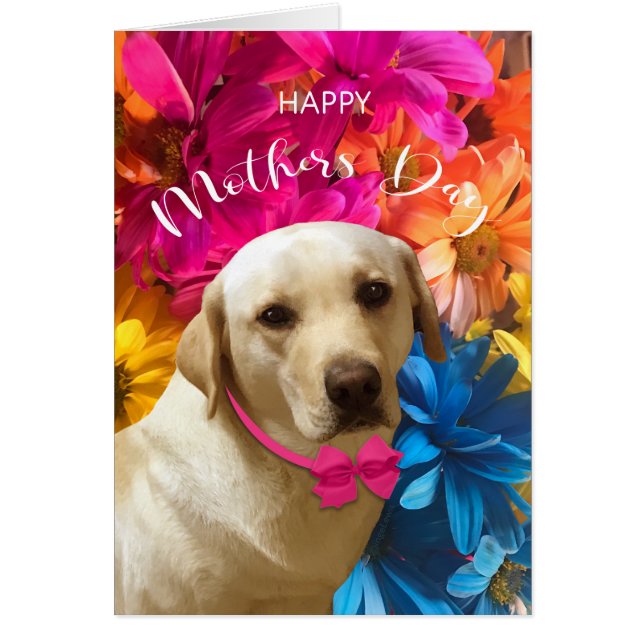 Happy Mthers Day, Labrador, Pet Dog Lover Card (Vorne)