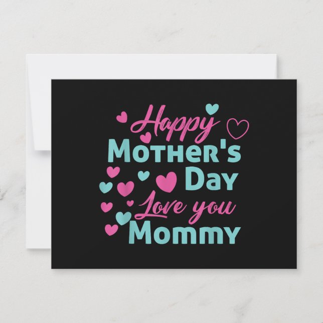 Happy Mthers Day Mommy Shirt für Mama Kinder (Vorderseite)