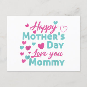 Happy Mthers Day Mommy Shirt für Mama Kinder Feiertagspostkarte